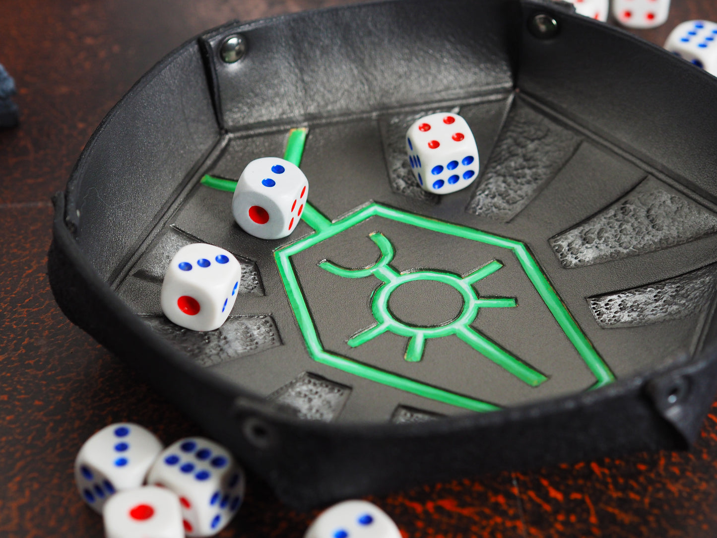 leather dice vault for necron warriors